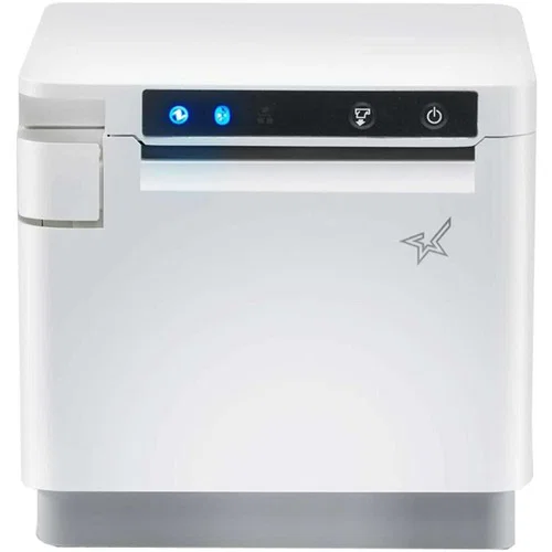 Star Micronic mCP31CB - Ethernet (LAN), USB-C Power Delivery for Android, Windows and Mac (not iOS), Bluetooth, CloudPRNT, Peripheral Hub - 3" Receipt Printer - 250 mm/sec - Monochrome - Auto Cutter - White Color