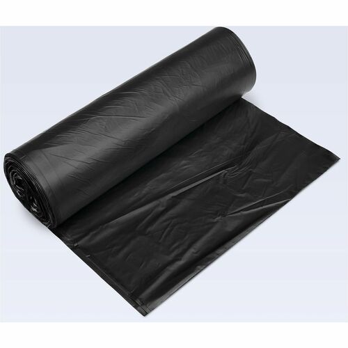 Inteplast HDPE Can Liners, 19 Microns, 38"x 58" , Black, Pack Of 150 Liners - 60 gal Capacity - 58" Width x 19 mil (483 Micron) Thickness - High Density - Black - High-density Polyethylene (HDPE) - Kitchen, Breakroom - 1 Carton