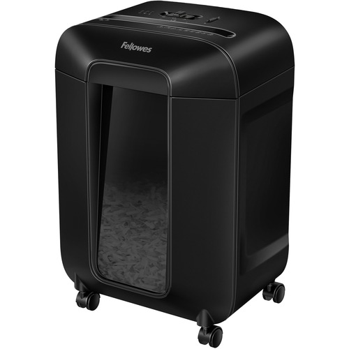 Fellowes Paper Shredder, Powershred, Cross-Cut, 12-Sheet Capacity, P-4 Security, 5 gal Bin, Black, SafeSense
