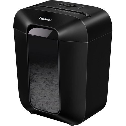 Fellowes Paper Shredder, Powershred, Cross-Cut, 8-Sheet Capacity, P-4 Security, 4 gal Bin, Black