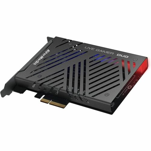AVerMedia Live Gamer DUO (GC570D) - Functions: Video Game Capturing, Video Game Streaming - PCI Express 2.0 x4 - 1920 x 1080 - MPEG-4, H.264, H.265 - PC - Plug-in Card