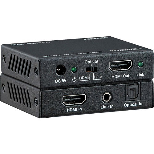 KanexPro HDMI 2.0 Audio Embedder 18Gbps HDCP 2.2 4K 60Hz - Functions: Audio Embedding, Audio Streaming - HDMI - 4096 x 2160 - RGB - Audio Line In - PC