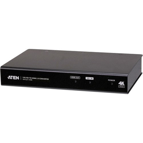 ATEN VC486 12G-SDI to HDMI Converter - Functions: Signal Conversion - 3840 x 2160 - SDI - USB - Audio Line Out - 1 Pack - PC - Rack-mountable
