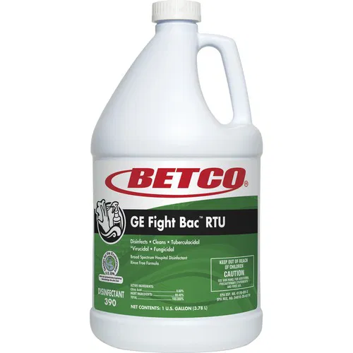 Betco Disinfectant Refill, GE Fight Bac, Ready-To-Use, 128 fl oz (1 gal), Citric Acid, Fresh Scent, EPA List N