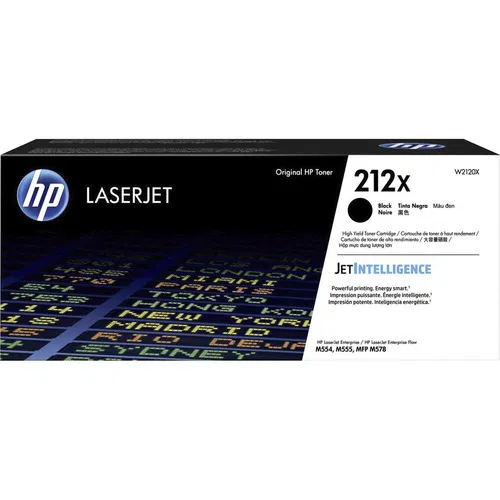 HP 212X, (W2120X) Toner Cartridge, High Yield Black, 13,000 Page Yield, JetIntelligence, for Color LaserJet Enterprise M554/M555/M578 Series