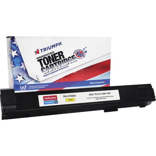 SKILCRAFT Remanufactured Laser Toner Cartridge - Alternative for HP 827A - Yellow - 1 / Carton - 32000 Pages