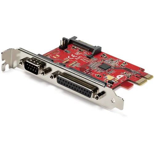 StarTech.com PCIe Card with Serial and Parallel Port, PCI Express Combo Expansion Adapter Card, 1xDB25 Parallel Port, 1x RS232 Serial Port - PCIe Card with Serial and Parallel Port - 1x DB25 parallel 1x RS232 Serial combo card - Up to 2.5Mbps (DB25)/up to