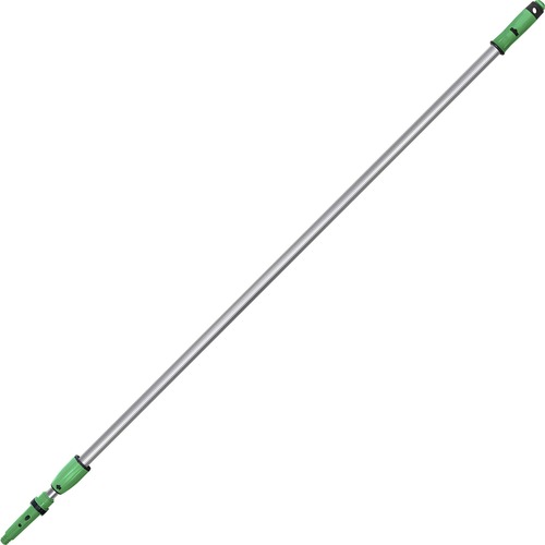 Unger Extension Pole, OptiLoc 2-Section, 13.12 ft, Anodized Aluminum/Plastic, Green/Silver, for Unger High-Access Window Tools