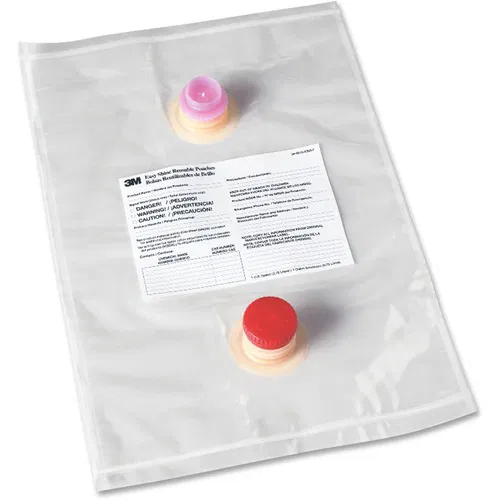 3M Floor Finish Applicator Replacement Pouch, Reusable, 1 gal, Clear, for Easy Shine Applicator, 5/CT