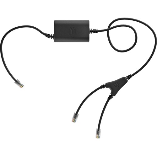 EPOS Electronic Hook Switch Cable - 3.40 ft RJ-9/RJ-12/RJ-45 Phone Cable for Electronic Hook Switch, Wireless Headset, Telephone - First End: 1 x RJ-9 Phone - Male - Second End: 1 x RJ-12 Phone - Male, 1 x RJ-45 Network - Male
