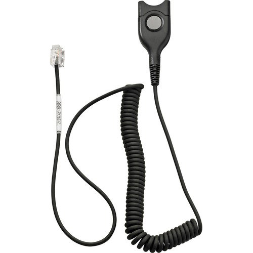 EPOS Standard Bottom Cable, ED to RJ9 CSTD 17 - Easy Disconnect/RJ-9 Phone Cable for Phone, Headset - First End: 1 x Easy Disconnect - Second End: 1 x RJ-9 Phone - Male - Black