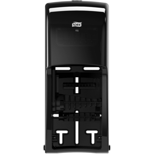 TORK Tork Twin Toilet Paper Roll Dispenser Black T26 - Roll Dispenser - 14.2" Height x 6.3" Width x 6.5" Depth - Plastic - Black - Compact - 1 / Box