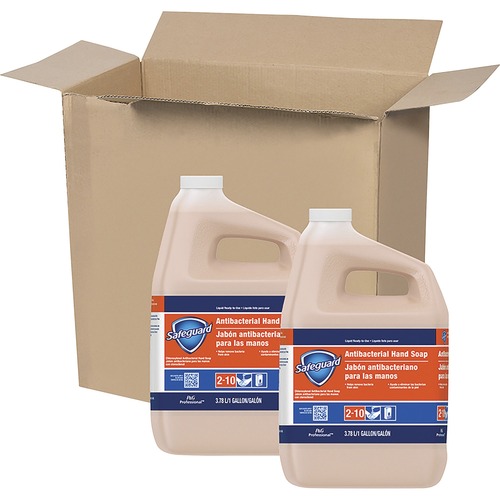 Safeguard Liquid Hand Soap, 1 gal, Antibacterial Foaming, Moisturizing, Rich Lather, Peach, 2/CT