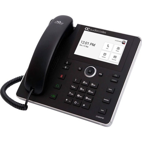 AudioCodes C450HD IP Phone - Corded - Cordless - Wi-Fi, Bluetooth - Wall Mountable - Black - VoIP - IEEE 802.11b/g/n - 2 x Network (RJ-45) - PoE Ports