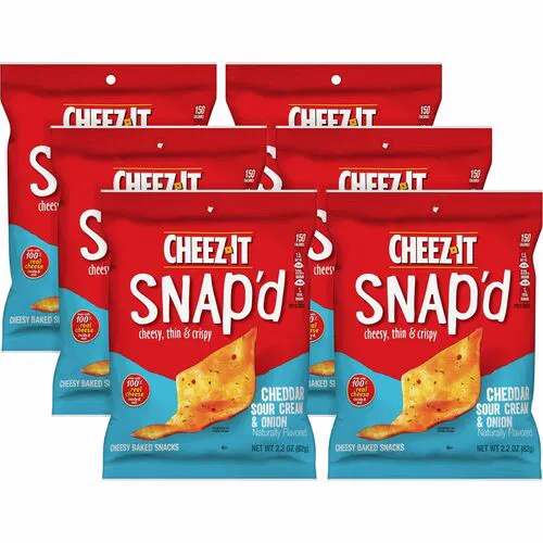 Cheez-It Crackers, Snapd, Cheddar Sour Cream and Onion, 6/CT