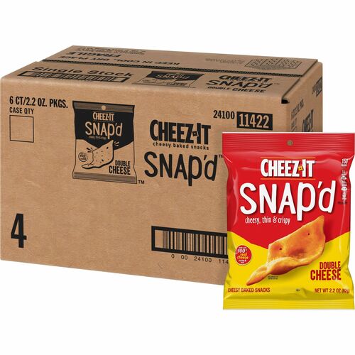 Cheez-It, Cracker, Snap'd, Double Cheese, 2.2 oz, 6/CT