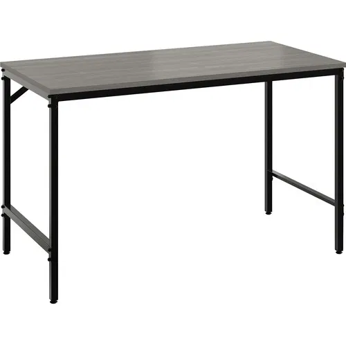 Safco Student Desk, Home Office, Neowalnut Laminate Top, Black Powder-Coated Steel Base, 45.5" W x 23.5" D x 29.5" H, Cable Management