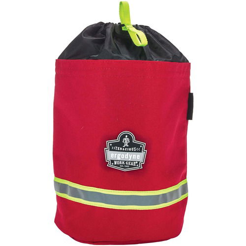 Ergodyne Carrying Case, Belt, Arsenal, 8.5" W x 8.5" D x 12" H, 1000D Nylon, Fleece-Lined, Red, for Self-Contained Breathing Apparatus Mask