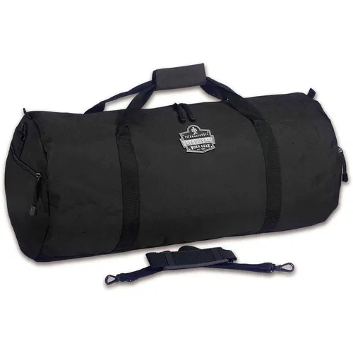 Ergodyne Arsenal Duffel Bag, Medium, 600D Polyester, Water-Resistant, Black, 13" W x 28.5" D x 13" H, Removable Padded Shoulder Strap