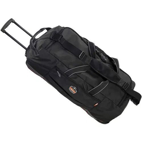 Ergodyne Carrying Case, Arsenal, Large Wheeled, 1200D Polyester, Water-Resistant Back, Telescoping Handle, 14" W x 32.5" D x 12.5" H, Black