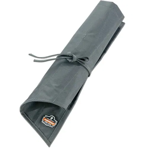 Ergodyne Wrench Roll-Up Pouch, Arsenal, 14 Slots, 26" W x 22" H, 1680D Ballistic Polyester, Gray, Nickel Grommets