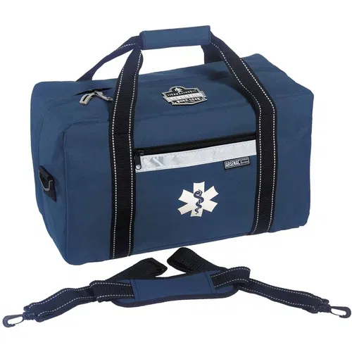 Ergodyne Trauma Bag, Arsenal, Small, 7.5" x 16.5" x 10", Blue 600D Polyester, Reflective Trim, ID Card Window
