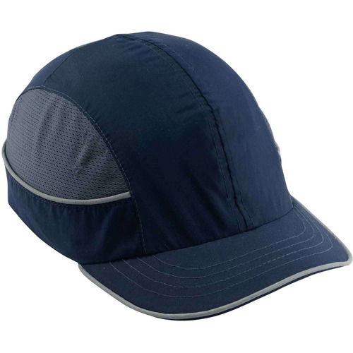 Ergodyne Safety Cap, Skullerz, X-Large, Navy, ABS Shell, Removable Foam Insert, Reflective Piping, Machine Washable
