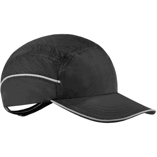 Ergodyne Skullerz Bump Cap, Lightweight Long-Brim, HDPE Shell, Vented Removable Antimicrobial EPP Liner, EN 812-2012, Black