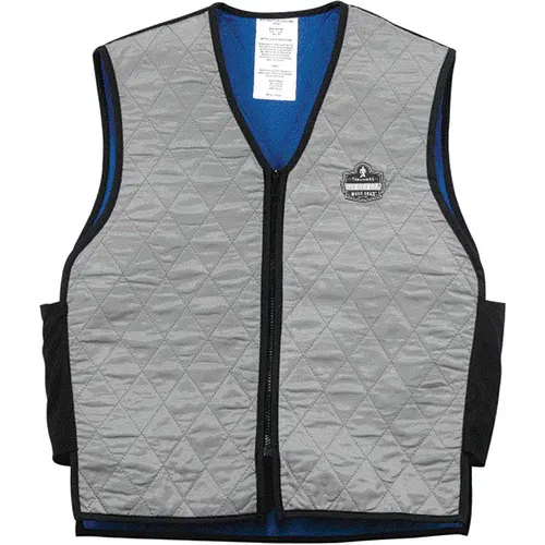 Ergodyne Safety Vest, Chill-Its Evaporative Cooling, Large (38"-42" Chest), Black/Gray, Polyester/Nylon Mesh, Water-Repellent