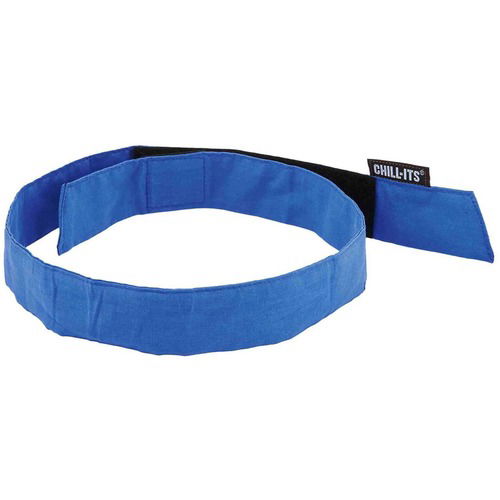 Ergodyne Chill-Its Evaporative Cooling Bandana, Blue Acrylic Polymer, Hook-and-Loop Closure, 24/CT