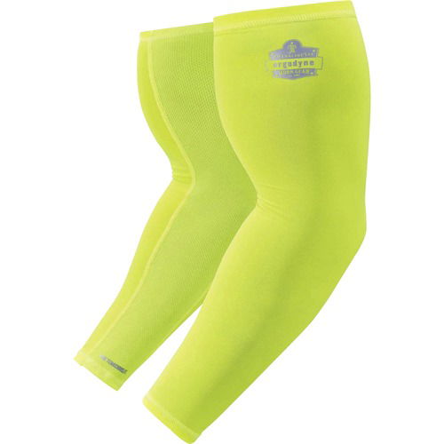 Ergodyne Chill-Its Protective Arm Sleeve, XL, 16.9" Length, Lime Fabric, UPF 50 Cooling, Moisture-Wicking, Anti-Odor, 2/PK