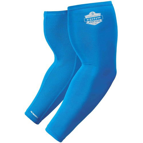 Ergodyne, Protective Arm Sleeve, Chill-Its 6690, 16.9" Length, Blue, Cooling, UPF 50+, Moisture-Wicking, Anti-Odor, 2/PK