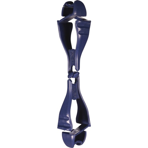Ergodyne Squids Belt Clip, Metal Detectable, Dual Clip, Break-Resistant, Blue Acrylic/Metal, for Gloves and Personal Protective Equipment, 6/CT