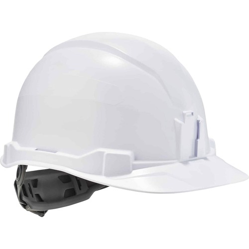 Ergodyne 8970 Class E Cap-Style Hard Hat - Recommended for: Construction, Utility, Oil & Gas, Construction, Forestry, Mining, General Purpose - Moisture, Odor, Sun, Rain, Eye, Overhead Falling Objects, Head Protection - White - Comfortable, Heavy Duty, Li