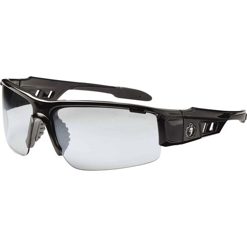 Ergodyne Skullerz DAGR Safety Glasses, Indoor/Outdoor Lens, Filters 99.9% UVA/UVB/UVC, 5.7" W, Black Nylon Frame, ANSI Z87.1+