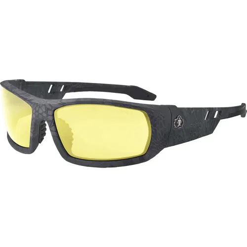 Ergodyne Skullerz Odin Safety Glasses, Yellow Lens, Kryptek Typhon Nylon Frame, ANSI Z87.1+ Ballistic Impact