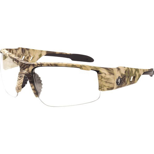 Ergodyne Skullerz Dagr Safety Glasses, Clear Lens, Kryptek Highlander Nylon Frame, ANSI Z87.1+ Impact