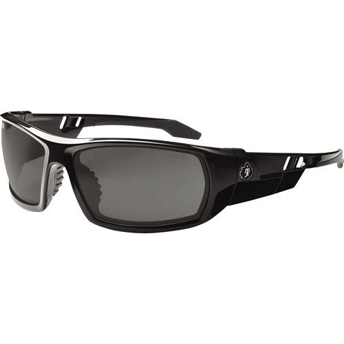 Ergodyne Skullerz Safety Glasses, Polarized Smoke Lens, Black Nylon Frame, UVA/UVB/UVC Protection, Scratch-Resistant, ANSI Z87-1