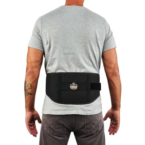 Ergodyne, Back Support Brace, ProFlex 1500, Medium 30-34" Waist, Rigid Lumbar Pad, 900D Nylon, Black