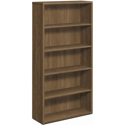 HON Bookcase, Workstation, 10500 Series, 36" W x 13.1" D x 71" H, 5 Shelves, Pinnacle Laminate