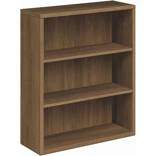 HON Bookcase, Workstation, 10500 Series, 3 Shelves, 36" W x 13.1" D x 43.4" H, Pinnacle Laminate