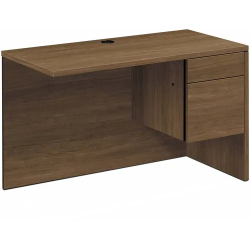 HON Right Return, 10500 Series, 48" W x 24" D x 29.5" H, Pinnacle Laminate, 1 Box, 1 File Drawer, Lockable Drawers