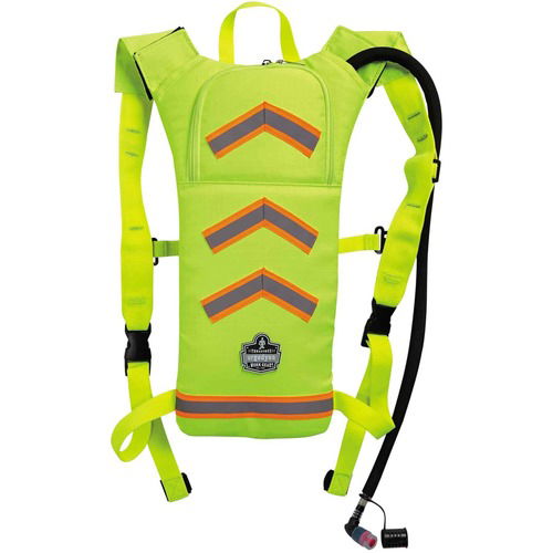 Ergodyne Chill-Its Hydration Pack, Back, 2 L Reservoir, Insulated, Antimicrobial Bite Valve, Lime