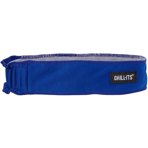 Ergodyne 6605 High-Performance Headband - 2" Height x 0.3" Width x 20" Length - Blue - Cloth, Elastic - 6 / Carton