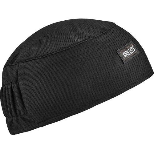 Ergodyne Chill-Its Skull Cap, Low-Profile, Hi-Cool Moisture-Management, Terry Cloth Sweatband, Stretch Fit, Black, 6/CT