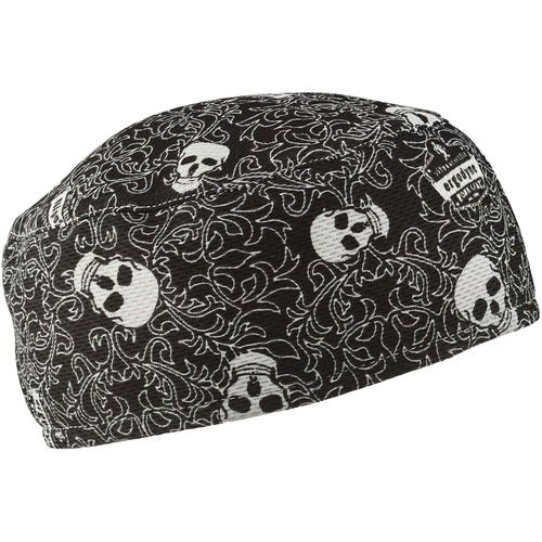 Ergodyne Skull Cap, Chill-Its Series, Terry Cloth Sweatband, Hi-Cool Moisture-Management Fabric, Hard Hat Compatible, 6/CT