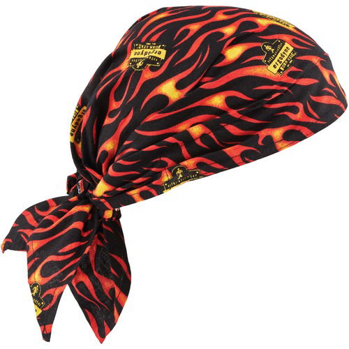 Ergodyne Cooling Bandana, Chill-Its Evaporative PVA Triangle, Flame, 6/CT