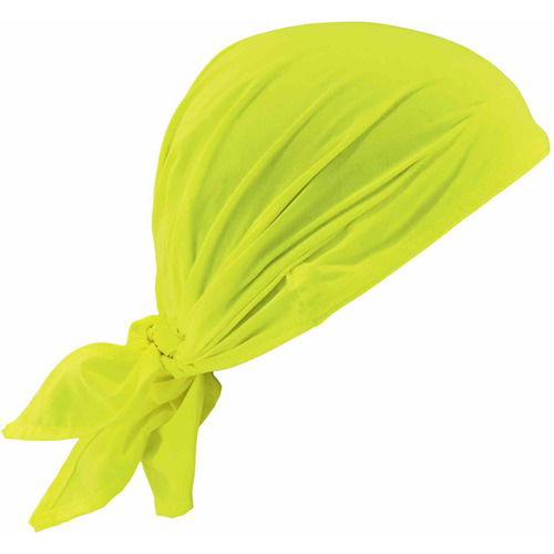 Ergodyne Cooling Bandana, Chill-Its, Evaporative Polyvinyl Alcohol Triangle Hat, Lime, Tie Closure, 6/CT
