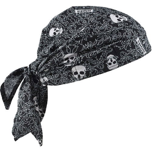 Ergodyne Cooling Bandana, Chill-Its Evaporative Polyvinyl Alcohol (PVA) Triangle Hat, Skull, 6/CT