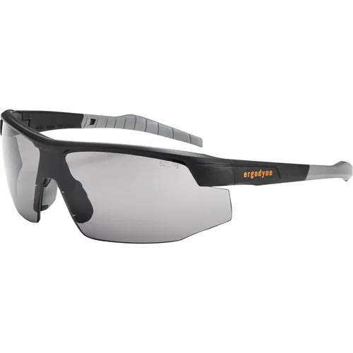 Ergodyne Skullerz Safety Glasses, Matte Black, Smoke Polycarbonate Lenses, Anti-Fog, Impact Resistant, ANSI Z87.1